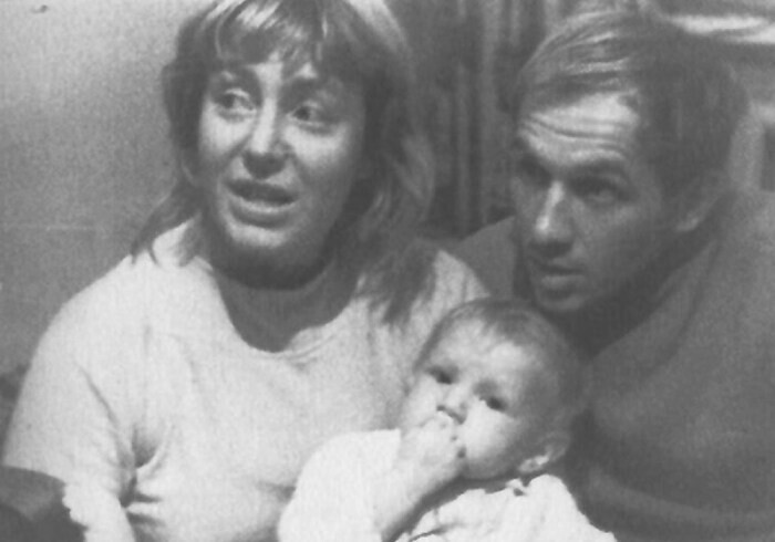 Ирина Кириенко и Лев Дуров с дочерью Екатериной, начало 1960-х