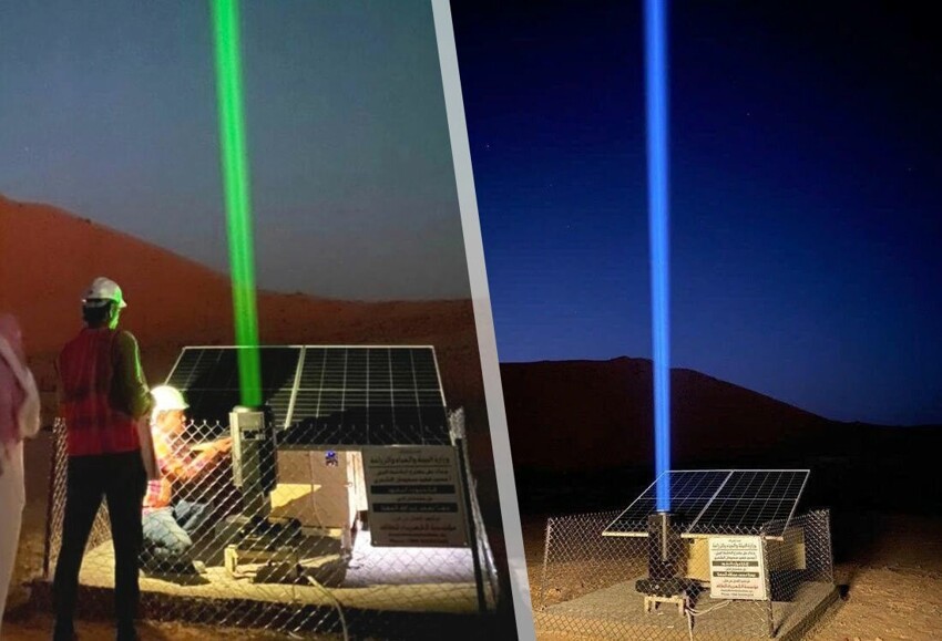 Копаем вниз, светим вверх: зачем в Аравийской пустыне нужны световые столбы