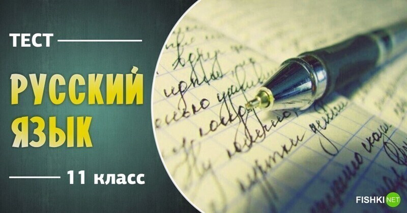 Тест по русскому языку за 11 класс