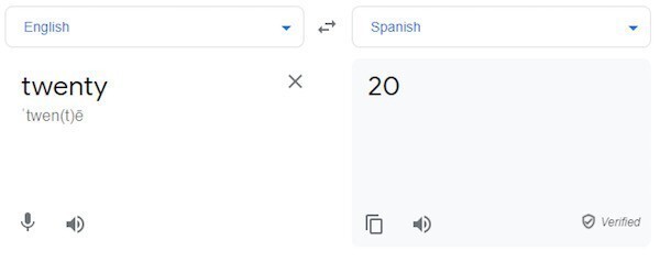 "Попросил электронного переводчика перевести мне "двадцать" с английского на испанский. Что ж, он справился"