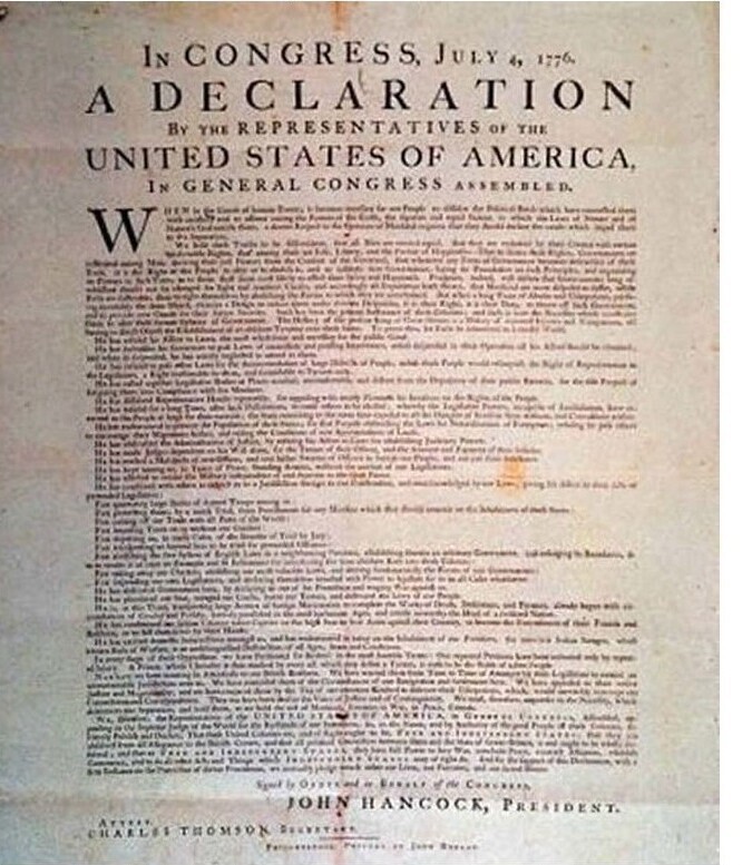 Копия Декларации независимости