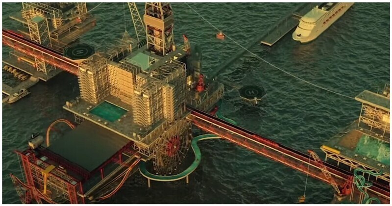 В Саудовской Аравии решили построить парк развлечений на нефтяной платформе