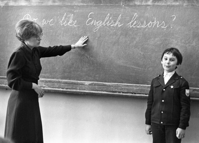 Урок английского языка в советской школе. 1970-е