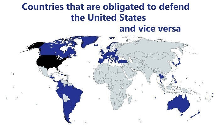 25. Страны, которые обязаны защищать Соединенные Штаты и наоборот