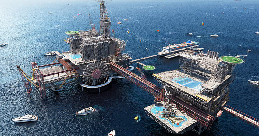 В Саудовской Аравии построят парк развлечений на нефтяной платформе