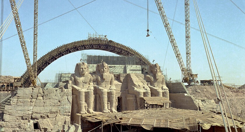 Как переносили древние памятники при строительстве Асуанской плотины