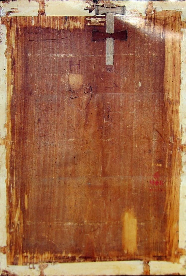 Задняя панель картины с изображением Моны Лизы