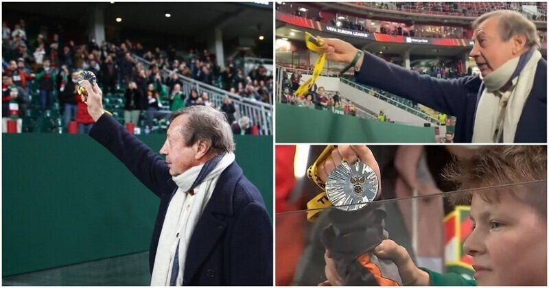 Футбольный тренер Юрий Семин подарил свою медаль мальчику на трибуне