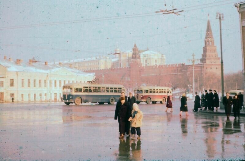 Цветные фотографии Москвы 1955 года