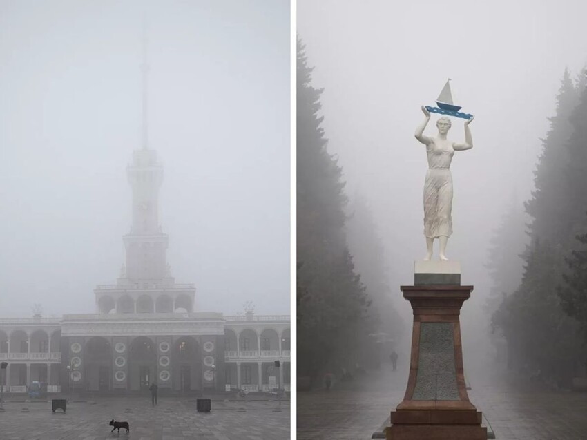 «Здесь так крипово, я перестаю дышать»: Москва в тумане