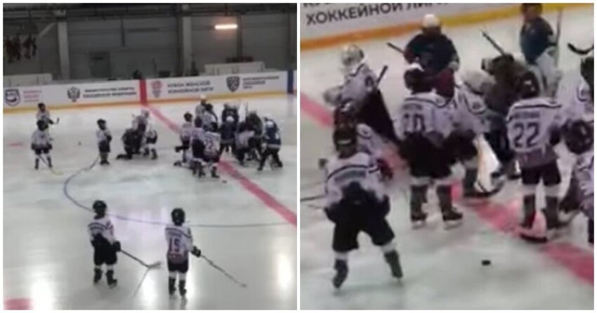 Хоккеисты детских команд устроили массовую драку из-за "кодекса пацана"