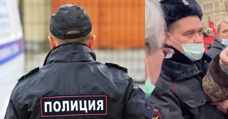 Пенсионерку задержали на Красной площади за антиковидный плакат