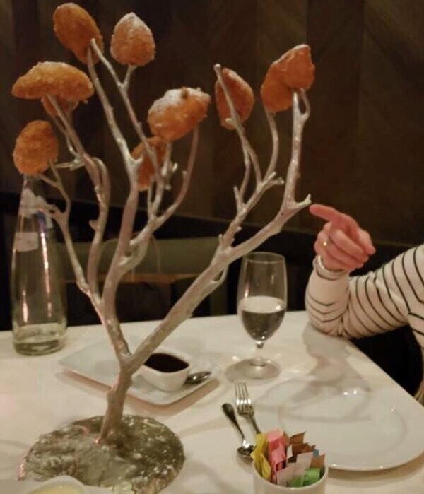 "Моим друзьям принесли десерт на дереве"