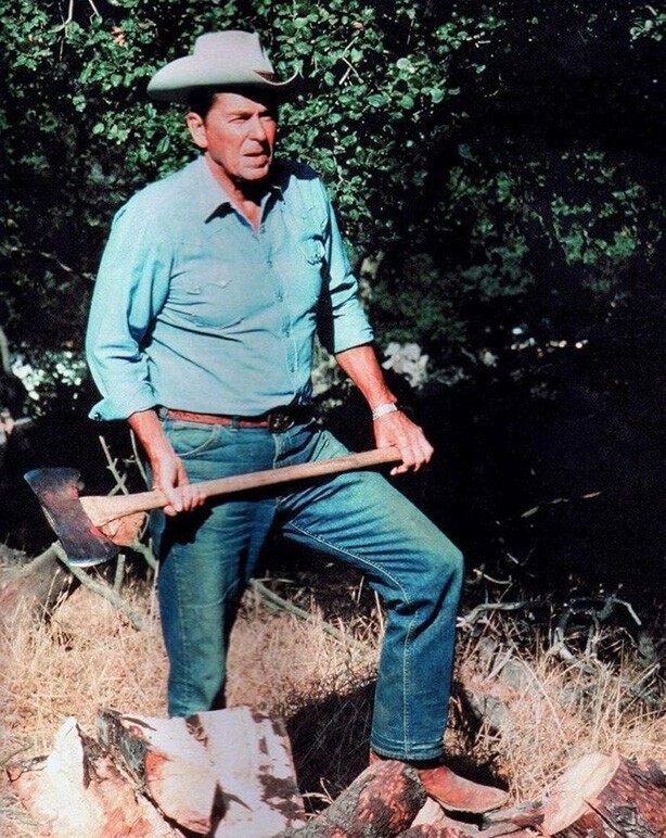 Президент-ковбой. Рейган на своём ранчо в Калифорнии, 1983 год