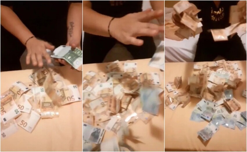 Румынские цыгане, незаконно живущие в Италии на пособия, спалились, выкладывая видео с кучей денег в Тик-Ток