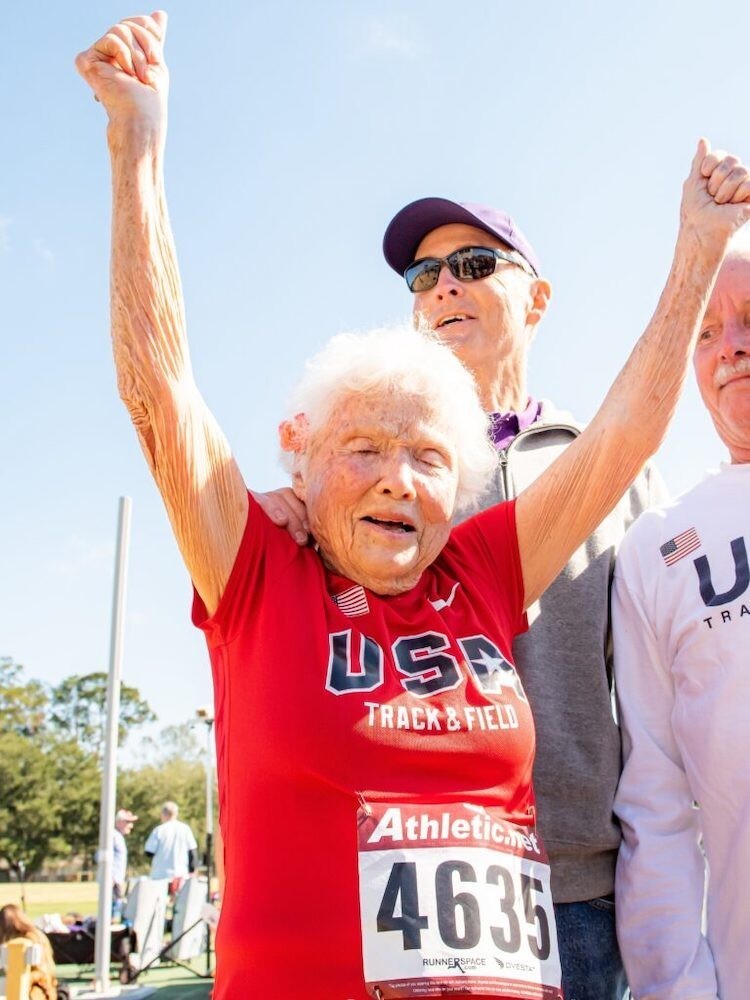 105-летняя спортсменка установила мировой рекорд в беге на 100 метров