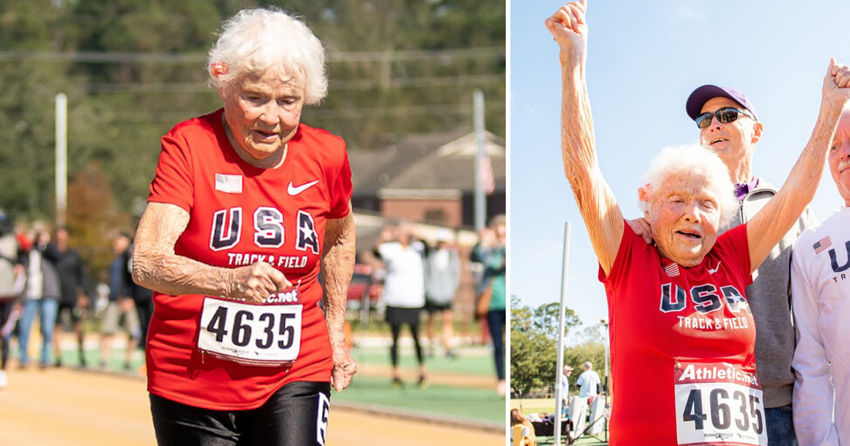105-летняя спортсменка установила мировой рекорд в беге на 100 метров