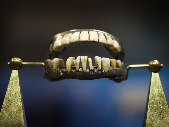 1. Зубы Джорджа Вашингтона были сделаны из слоновой кости и клыков моржа