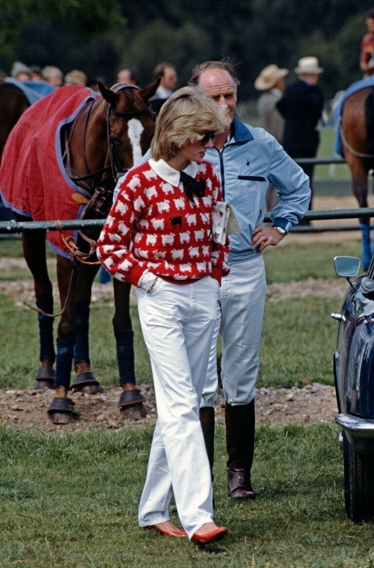 Принцесса Диана с майором Рональдом Фергюсоном на матче по поло в июне 1983 года