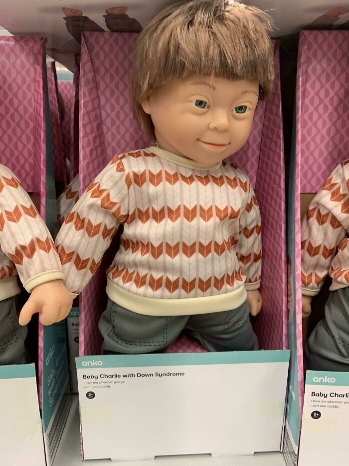 2. "В местном супермаркете продается кукла с синдромом Дауна"