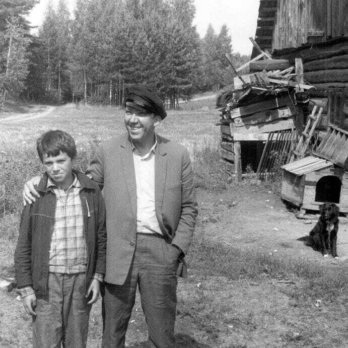 Юрий Никулин с сыном Максимом. СССР. Конец 1960-х