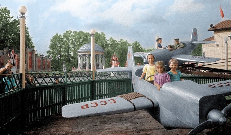 Парк аттракционов, СССР, 1955 год
