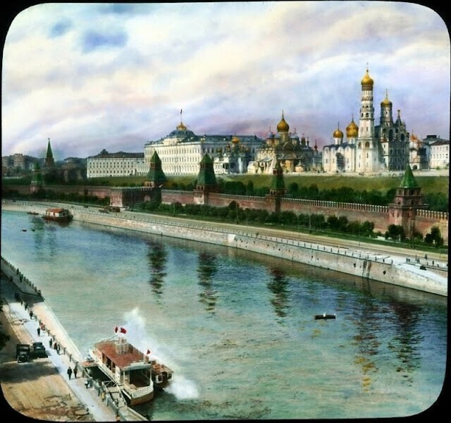 Вид на Кремль с Большого Москворецкого моста, Москва, 1931 г.