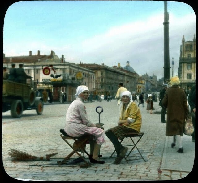 Театральный проезд в сторону Лубянской площади, Москва, 1931 г.