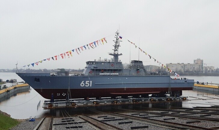 На СНСЗ спустили на воду корабль противоминной обороны «Анатолий Шлемов»