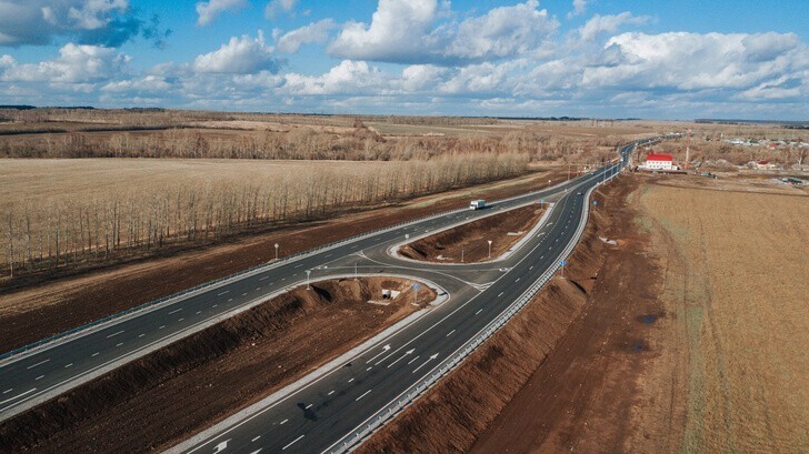 В Татарстане открыто движение по участку подъездной дороги к Ижевску и Перми от трассы М-7 «Волга»