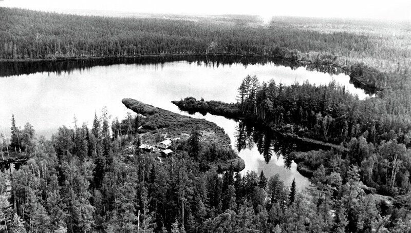 Предполагаемое место в тайге в районе реки Подкаменная Тунгуска, куда 30 июня 1908 г. упало огненное тело, названное впоследствии Тунгусским метеоритом.