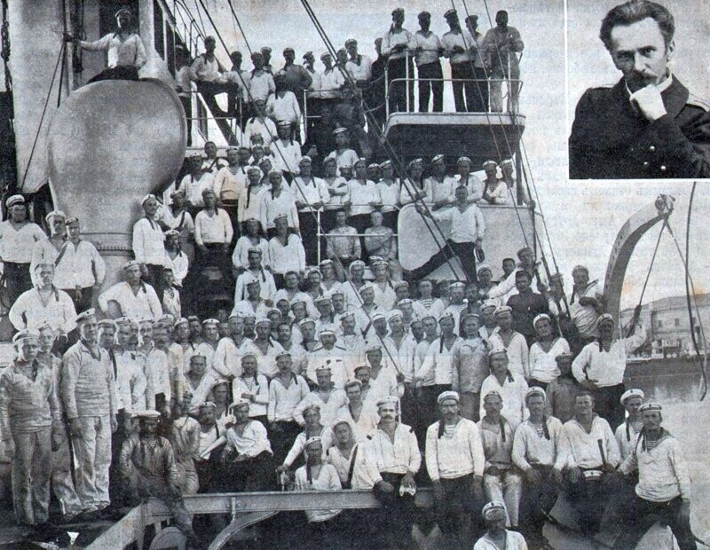 Команда крейсера "Очаков" за две недели до восстания