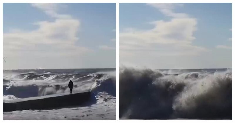 Сочинского экстремала смыло в море огромной волной