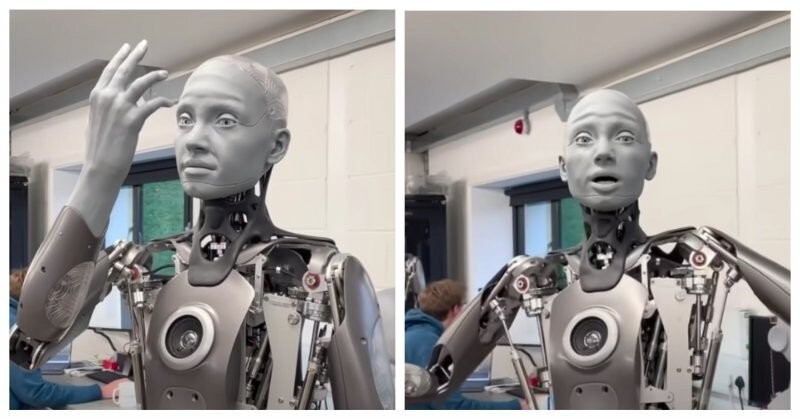 Инженеры из Британии показали робота с мимикой человека и он многих напугал