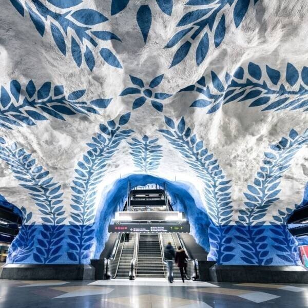 1. Станция метро T-Centralen (T-Central) в Стокгольме, Швеция