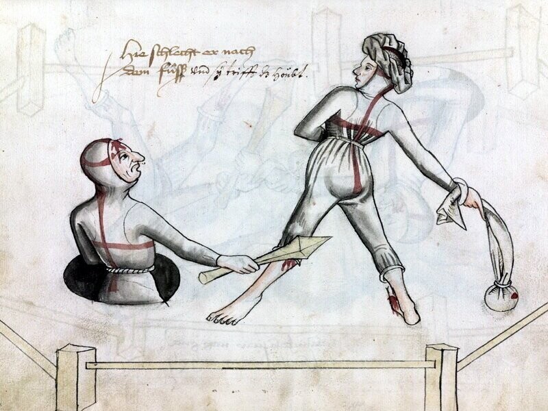 XV век. Поединок между мужчиной и женщиной
