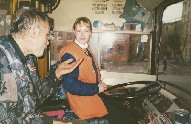 Сдача экзамена на категорию Tb (троллейбус), 1999 год, Санкт–Петербург
