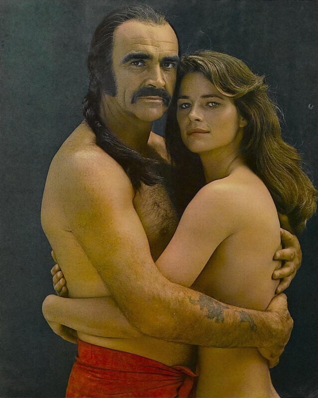 Шон Коннери и Шарлотта Рэмплинг для Zardoz, 1974.