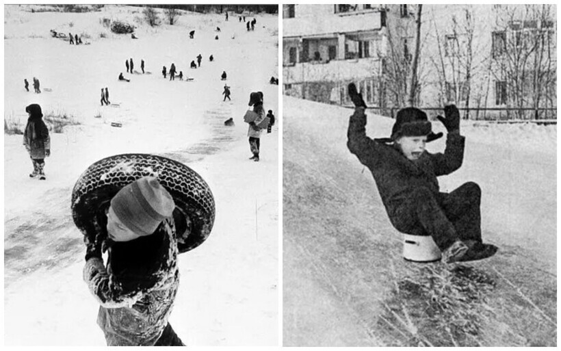 Как развлекались советские дети зимой