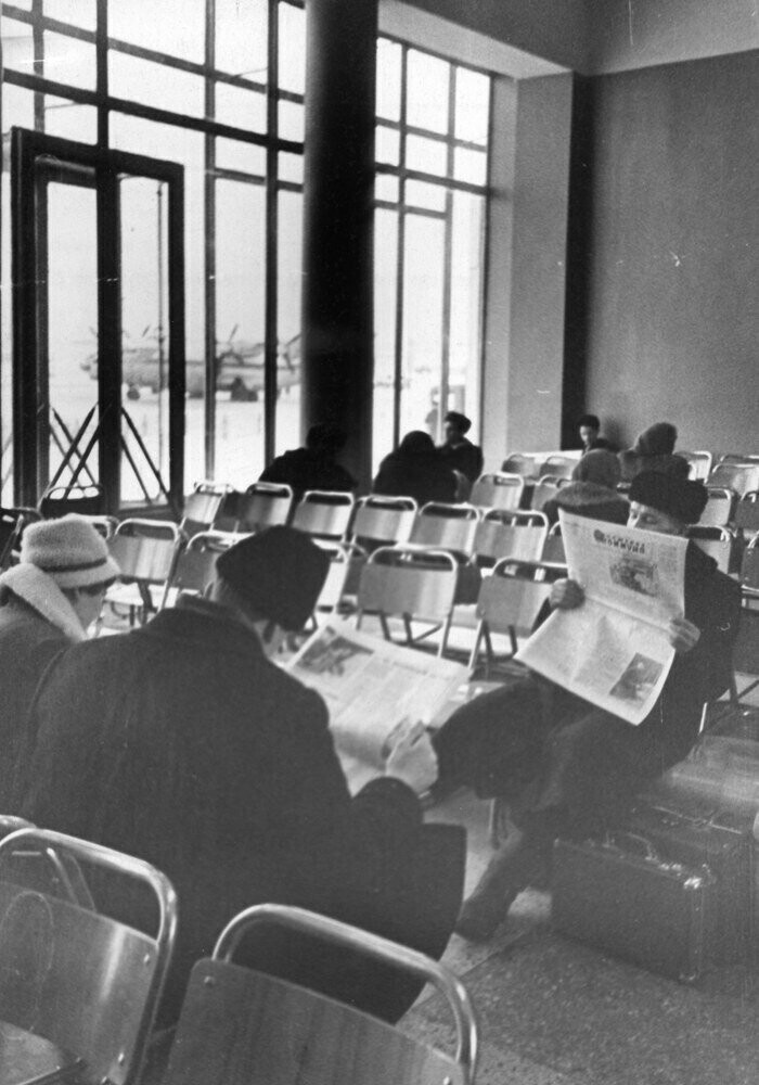 Аэропорт Курумоч, зал ожидания, 1960-е годы