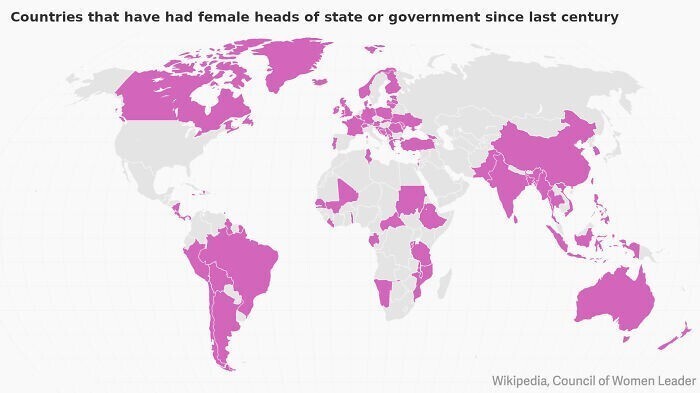 3. Страны, в которых в прошлом веке главы государств и правительств были женщинами