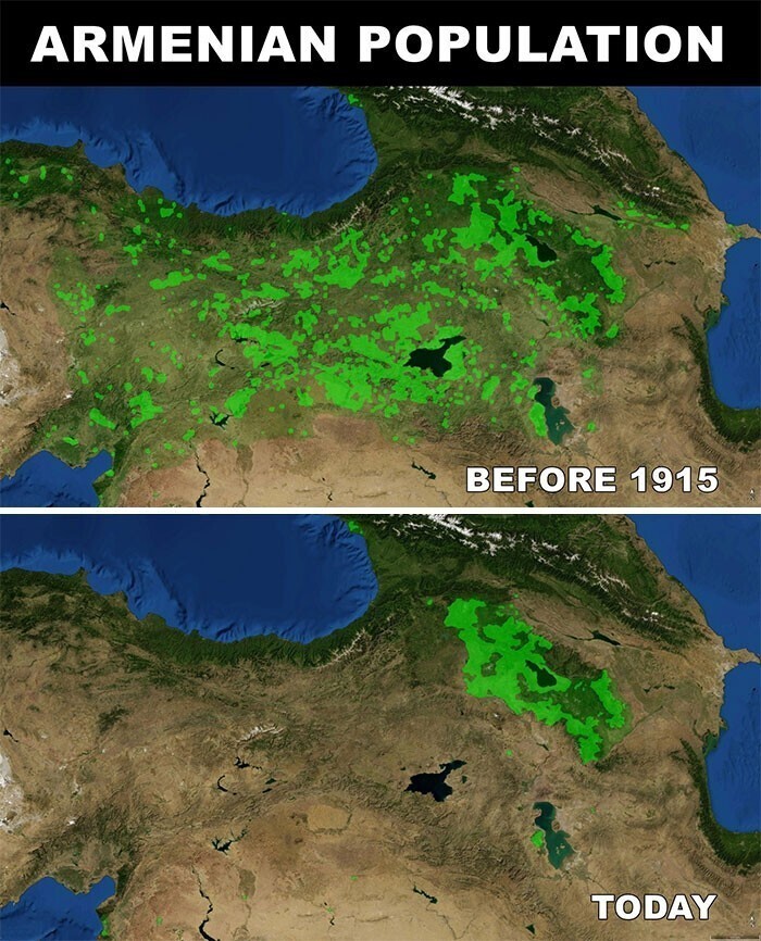 11. Карта, изображающая геноцид армян, начатый 106 лет назад