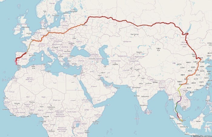 9. Новый самый длинный в мире железнодорожный маршрут