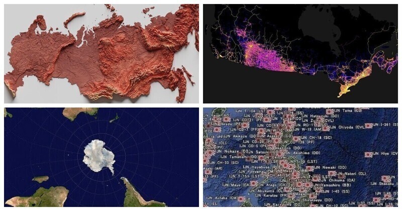 30 уникальных и информативных карт, которые могут дополнить ваши знания о мире