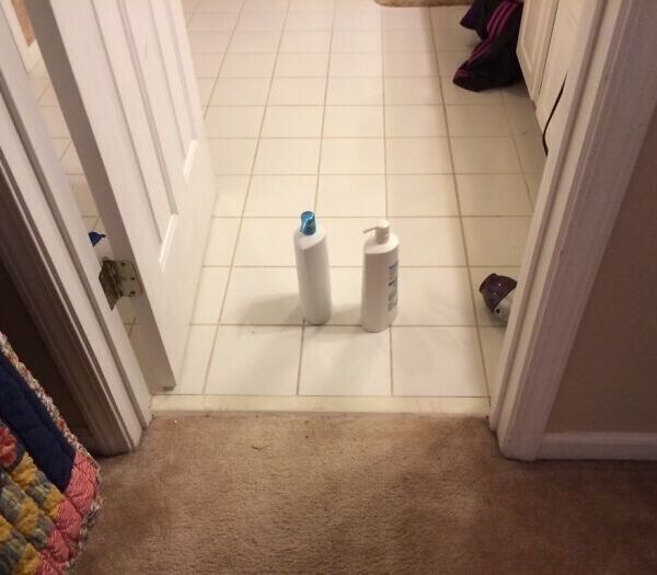 "Попросила сына поставить бутылочки в ванной. Он воспринял это ну слишком буквально"