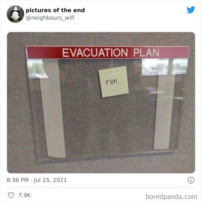1. План эвакуации: "Бегите"