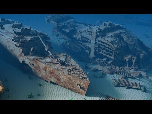 Затонувшие корабли сравнили в видеоролике 