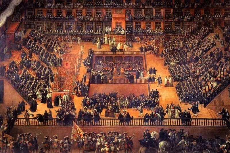 В Испании учрежден первый трибунал инквизиции.