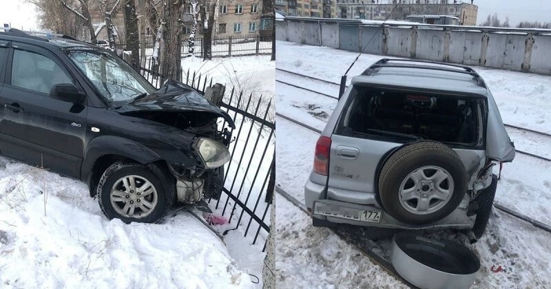 В Бийске пьяный водитель устроил ДТП и едва не сбил пешехода