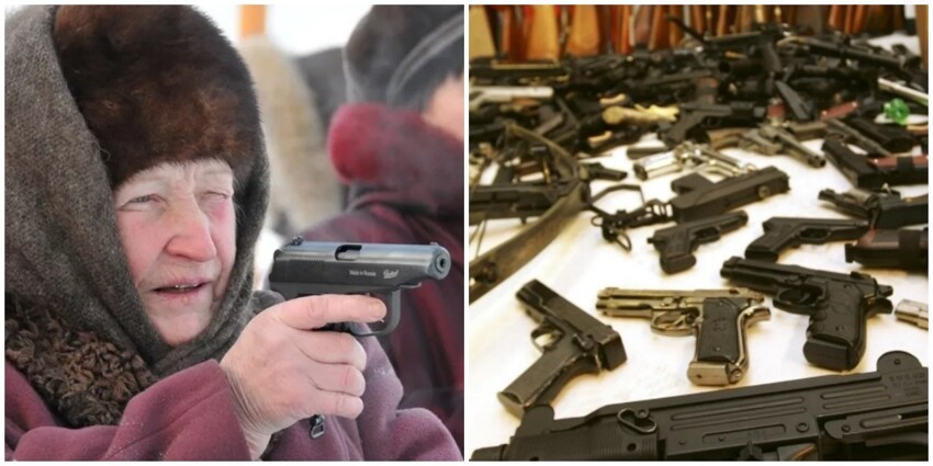 В Новосибирске родственница случайно обнаружила у 80-летней старушки целый арсенал оружия